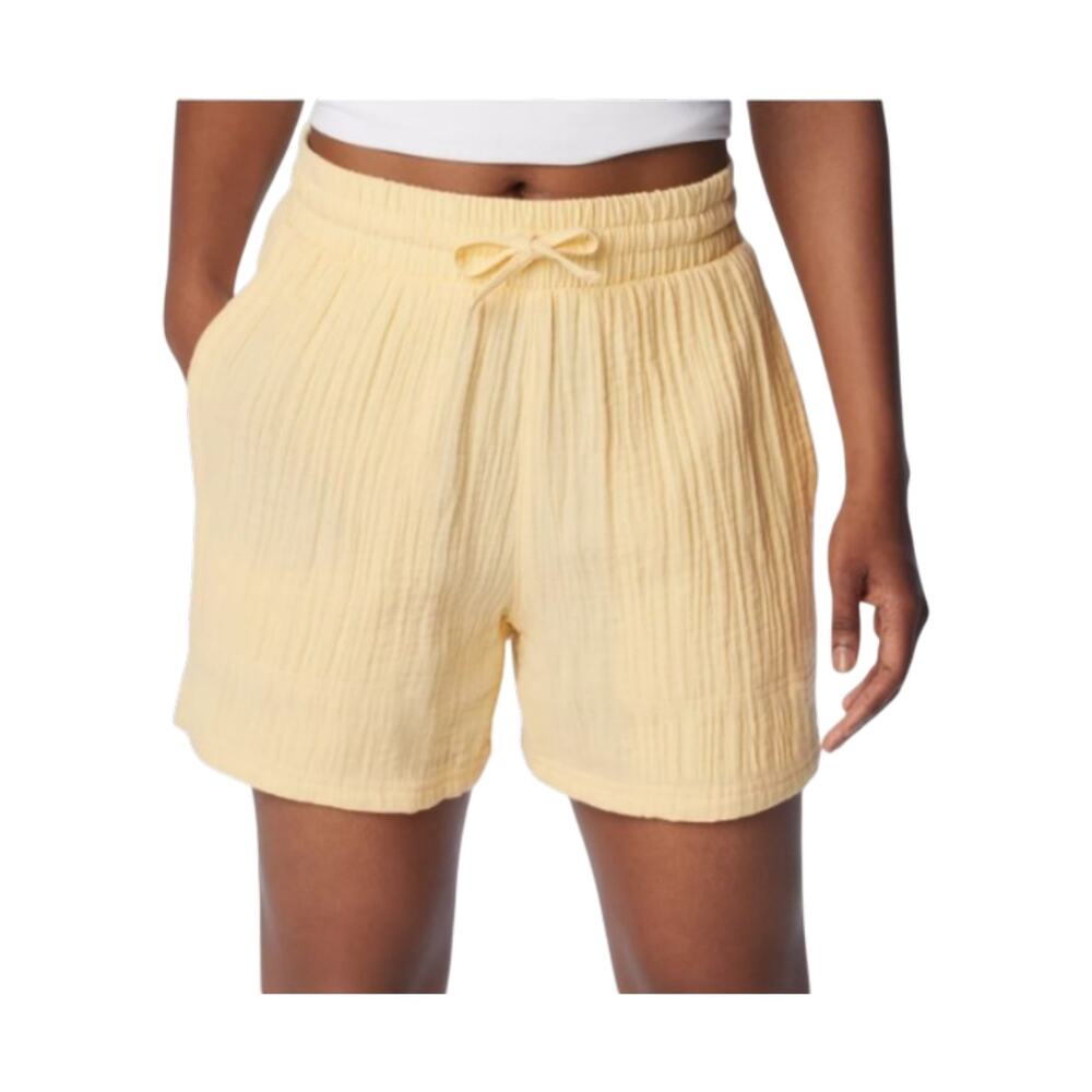 Columbia Sunkissed Yellow Cotton Drawstring Shorts NWT - Size M - Picture 5 of 10